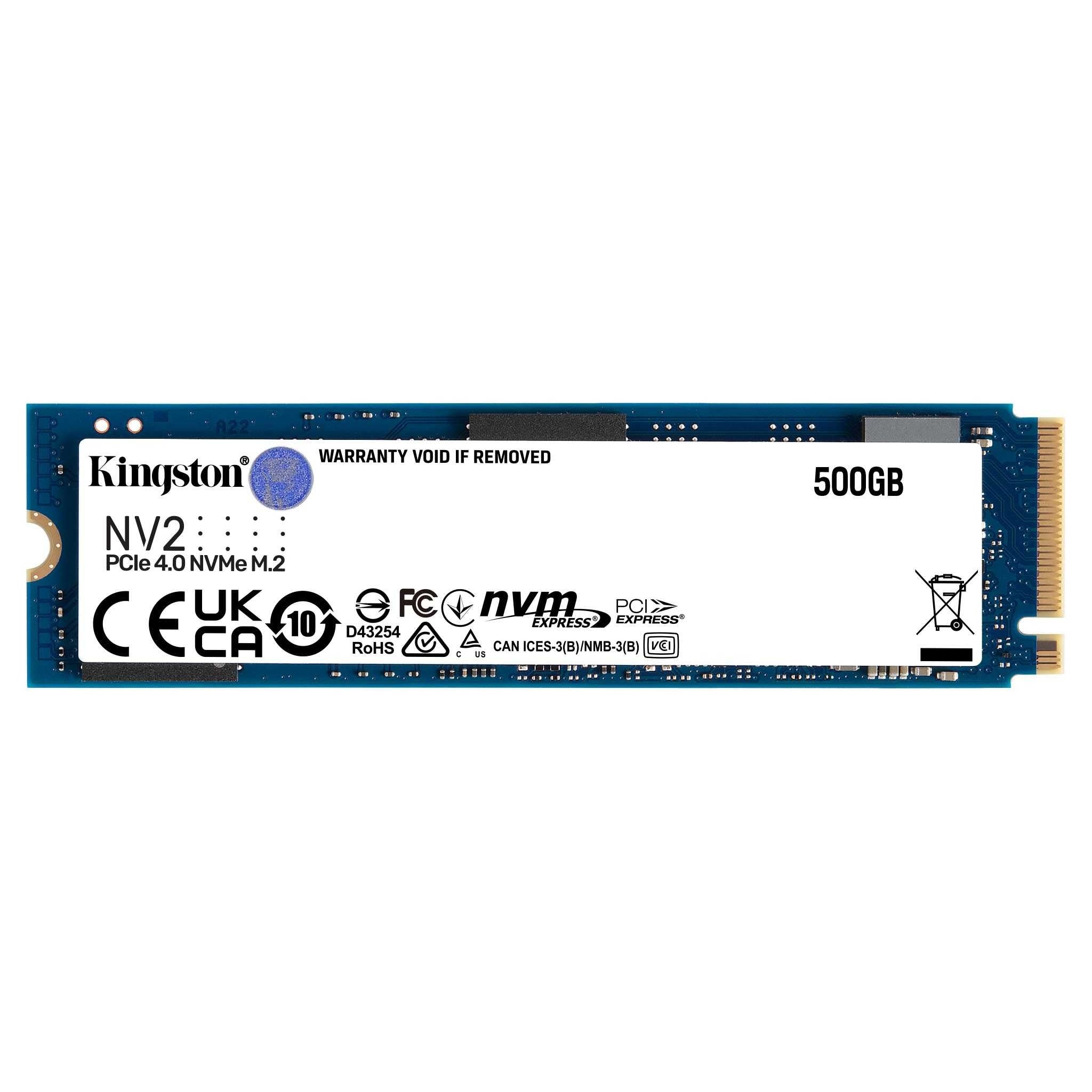 Memorias Kingston Technology Nv2 Unidad De Estado Solido 500Gb M.2 2280 Nvme Pcie Gen 4X4 R.3500Mb/S W.2100Mb/S