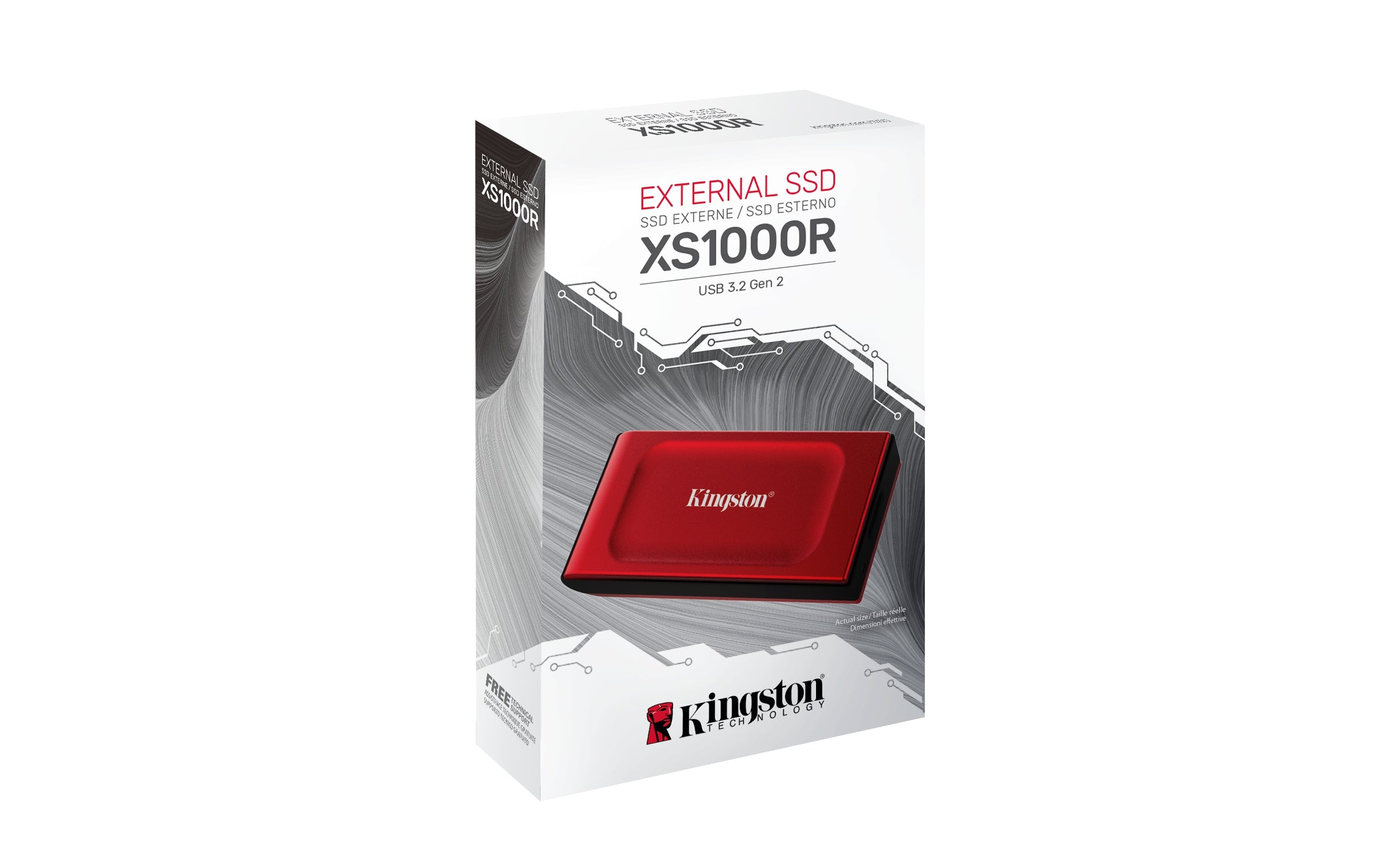 Unidad Ssd Kingston Sxs1000 2Tb Portatil Red Type-C-A (Sxs1000R/2000G)