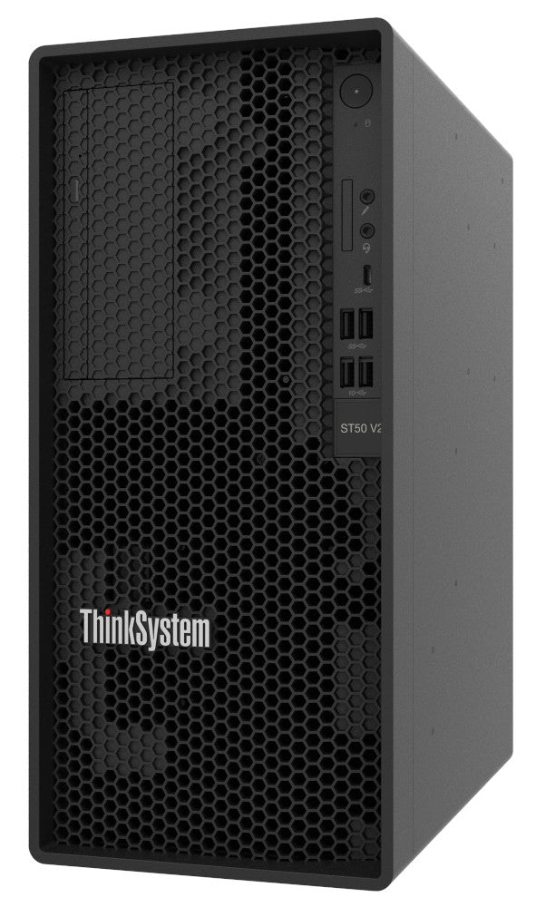 Servidor Lenovo Thinksystem St50 V2 Xeon E-2356G 6C 3.2Ghz 80W/Torre/ Ram 1X16Gb 3200Mhz / 4Tb 7.2K Sata Nhs / Incluye Teclado Y Mouse/Sin S.O / Fuente 1X500W Nhs/ 1 Rj45 / Garantia 3 Años 9X5 Nbd