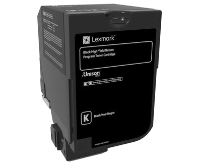 Toner Laser Lexmark/ Color Negro / Alto Rendimiento / Np 74C4Hk0 / Hasta 20,000 Paginas / 5 De Cobertura / Para Modelos Cs725De ,Cs720De