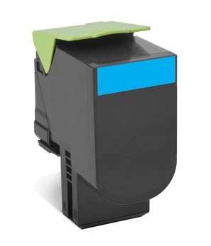 Toner Laser Lexmark 80C8Hc0 Cyan, Alto Rendimiento 3000 Paginas, Para Cx410De, Cx510Dhe, Cx510De