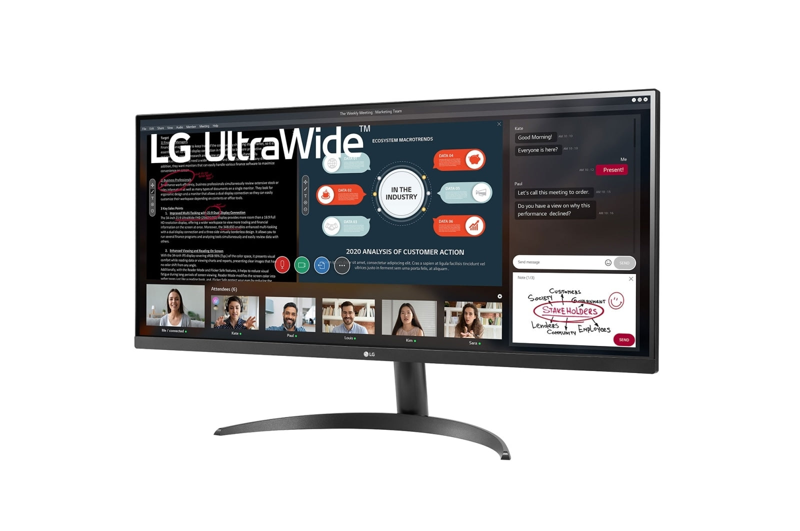 Monitor Lg 34Wp500-B Ultrawide 34" Ips 2560X1080 5Ms Amd Hdmi 75Hz