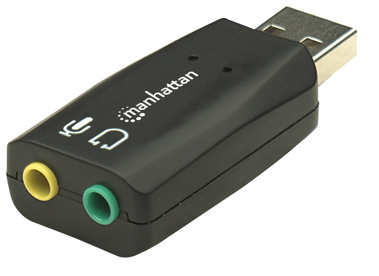 Adaptador De Audio Manhattan 150859 3-D Usb Alta Velocidad; Mejoran El Acceso Y La Calidad Del Audio.