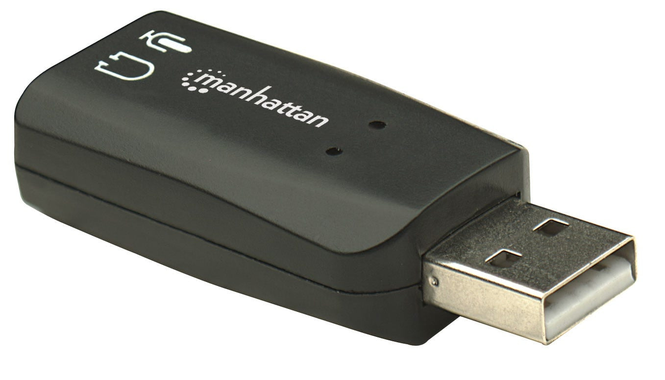 Adaptador De Audio Manhattan 150859 3-D Usb Alta Velocidad; Mejoran El Acceso Y La Calidad Del Audio.