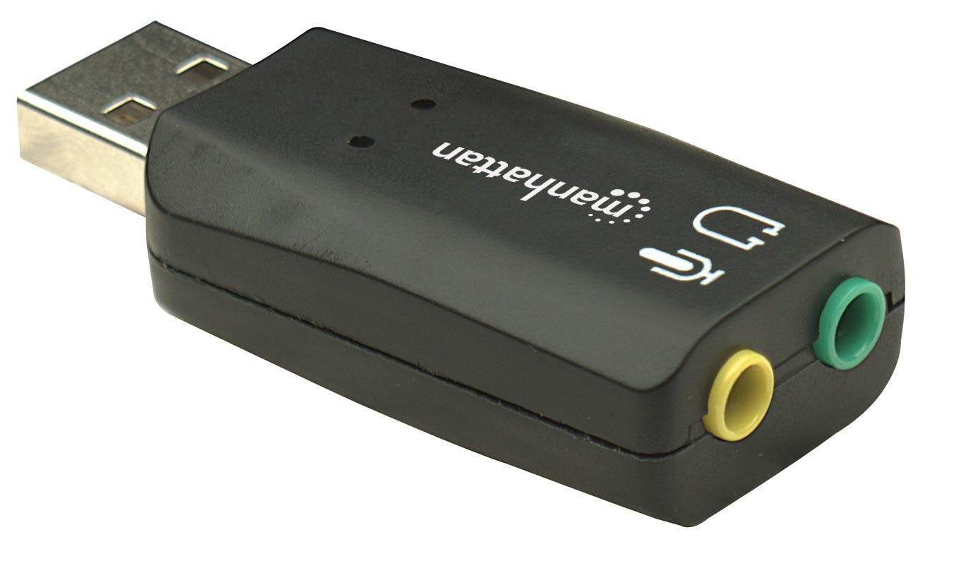 Adaptador De Audio Manhattan 150859 3-D Usb Alta Velocidad; Mejoran El Acceso Y La Calidad Del Audio.