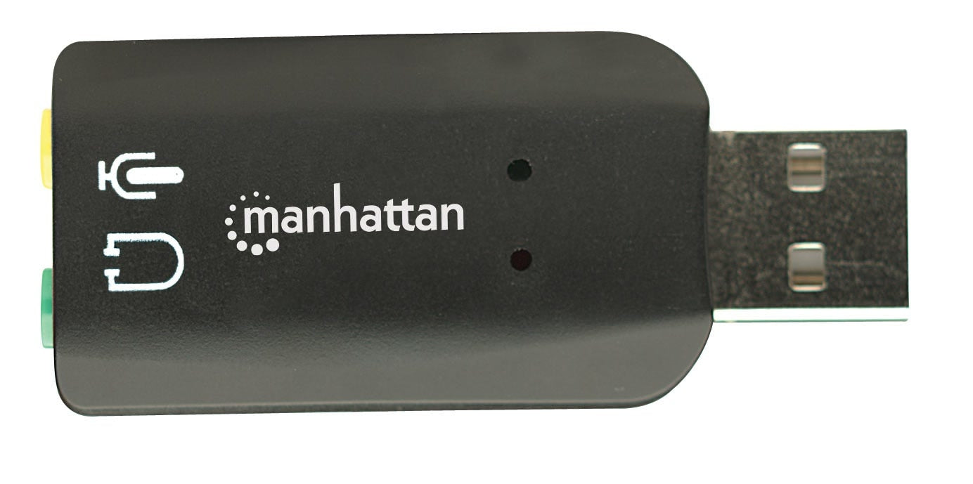 Adaptador De Audio Manhattan 150859 3-D Usb Alta Velocidad; Mejoran El Acceso Y La Calidad Del Audio.