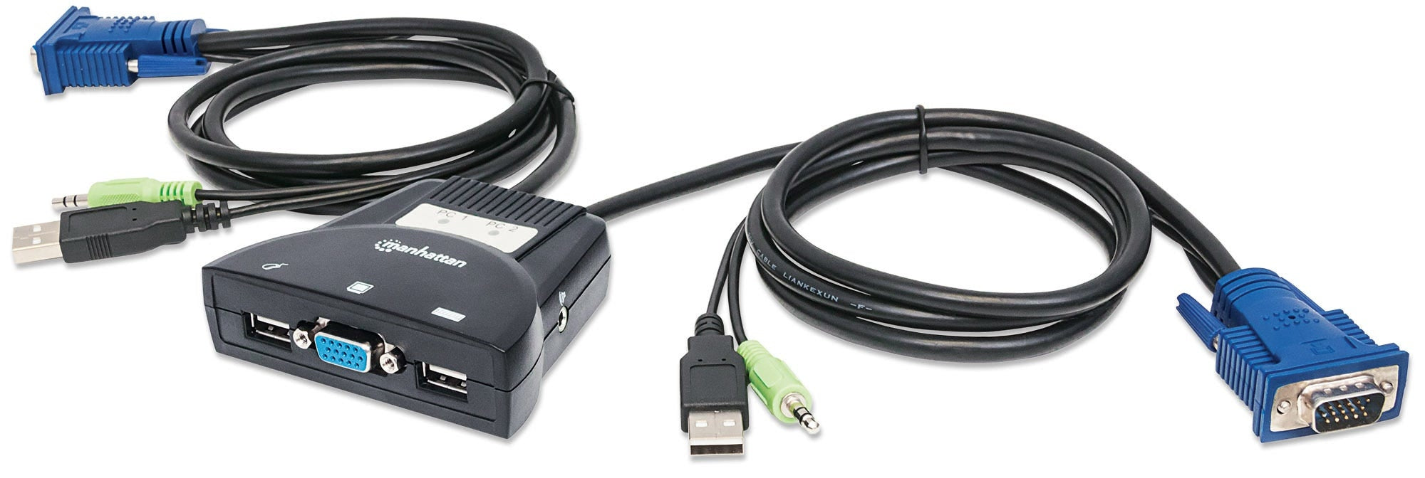 Cable Kvm Manhattan 151245 Mini Switch De Puertos Usb Con Soporte Audio