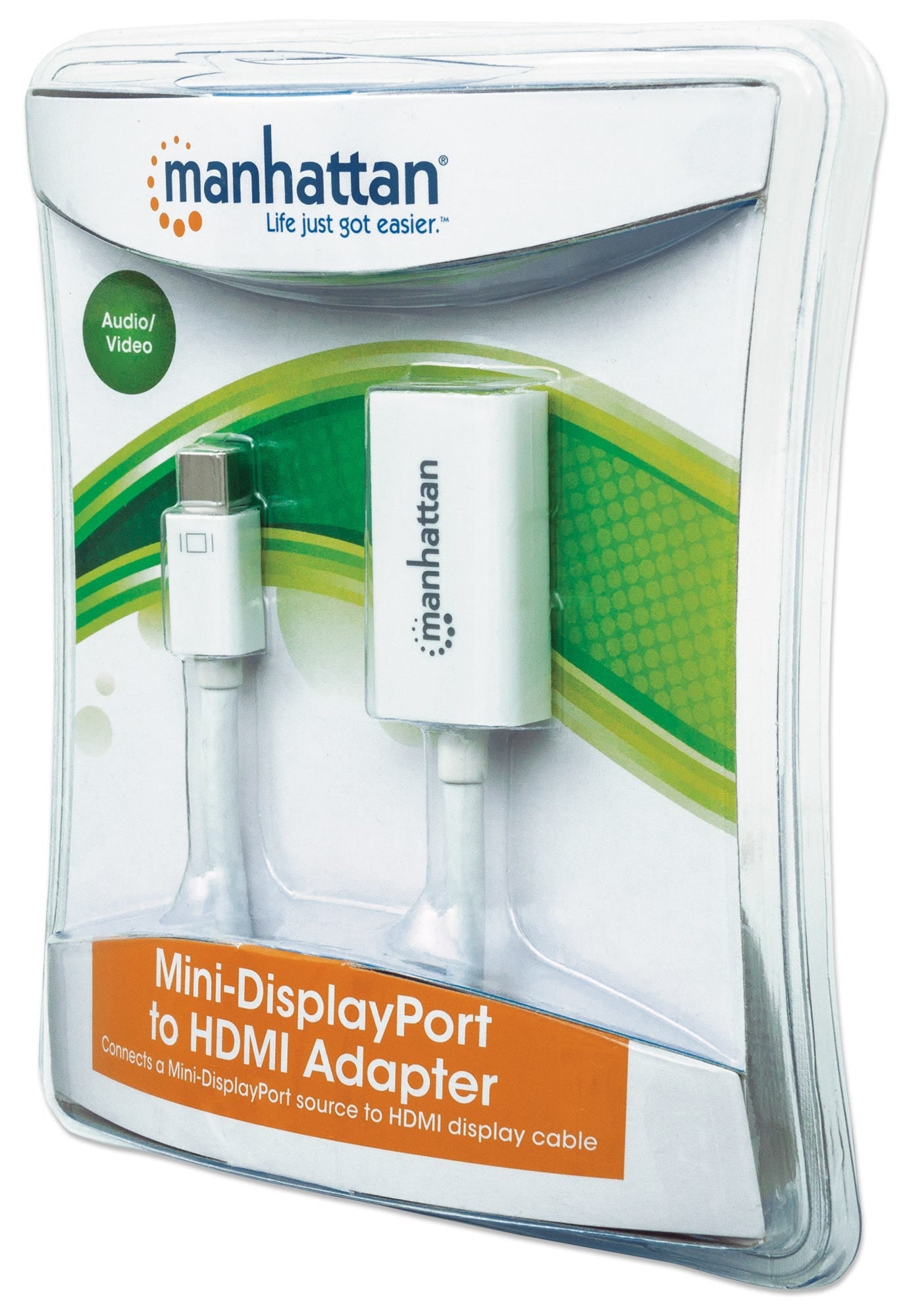 Adaptador Dislplayport Hdmi Manhattan 151399 Mini Displayport Soporta Una Resolución De 1080P.