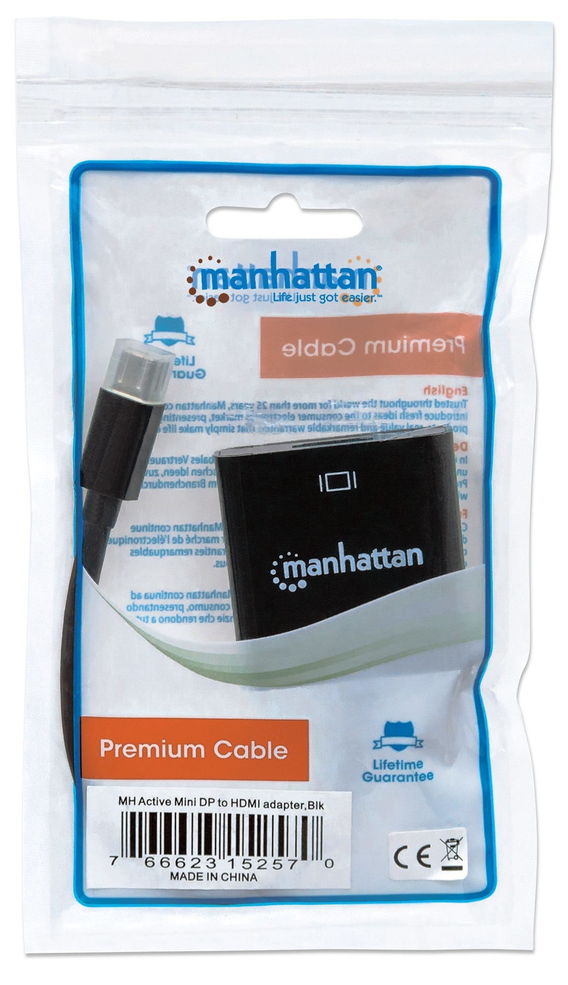 Adaptador Manhattan Displayport Mini M A Hdmi H 4K@60Hz 152570