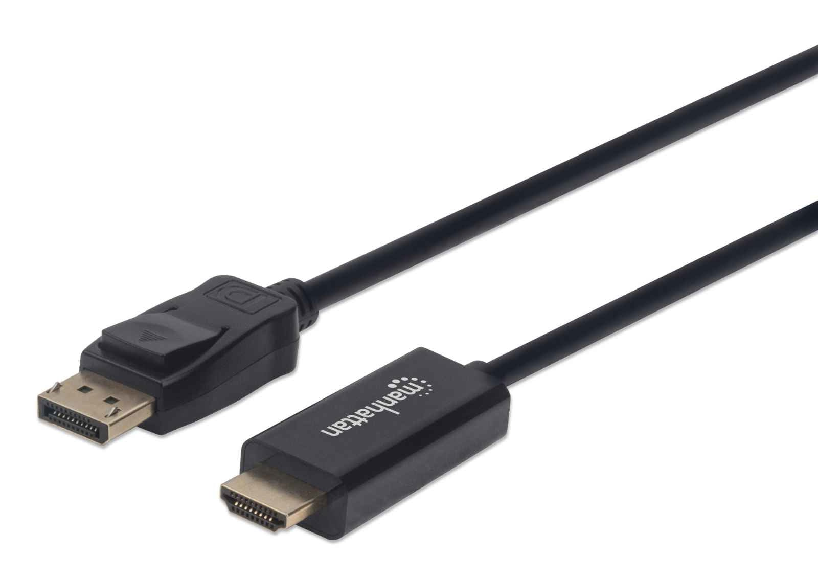 Cable Displayport A Hdmi Manhattan 152662 Macho Negro Resoluciones De Video Full-Hd Hasta 1080P 60Hz