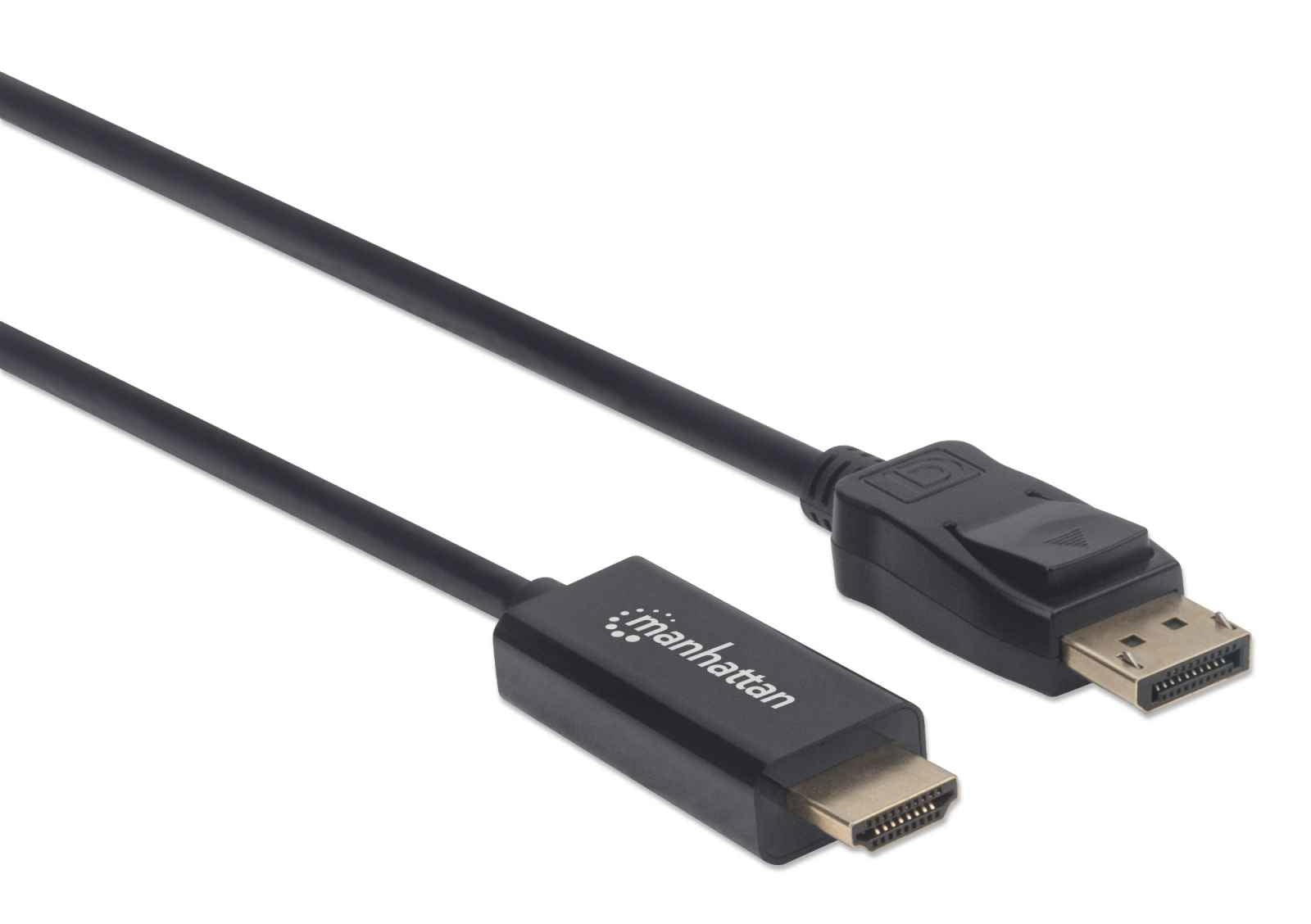 Cable Displayport A Hdmi Manhattan 152662 Macho Negro Resoluciones De Video Full-Hd Hasta 1080P 60Hz