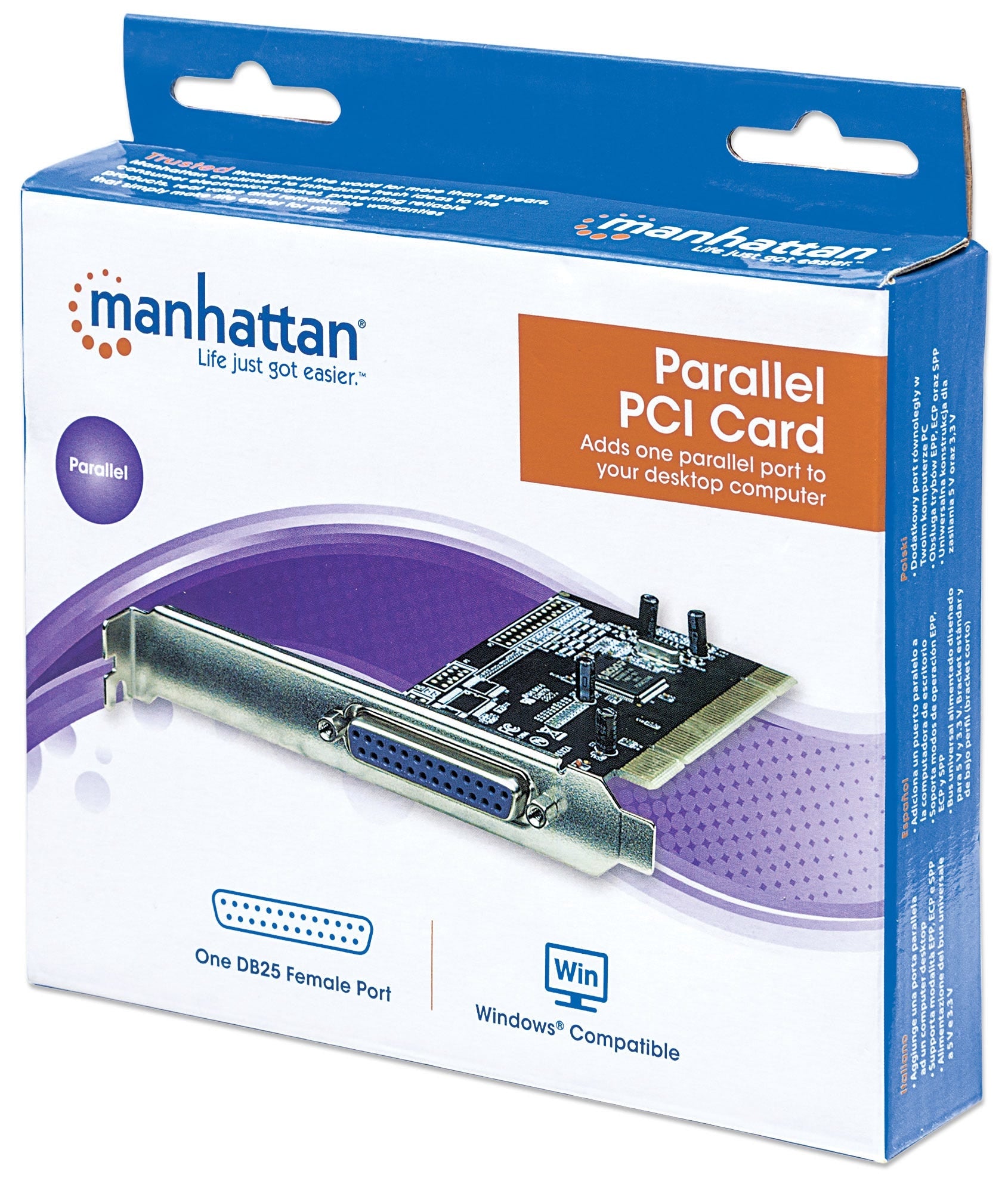 Tarjetas Pci Manhattan 158220 Con Puerto Paralelo. Soporta Modos De Operación Epp Ecp Y Spp.