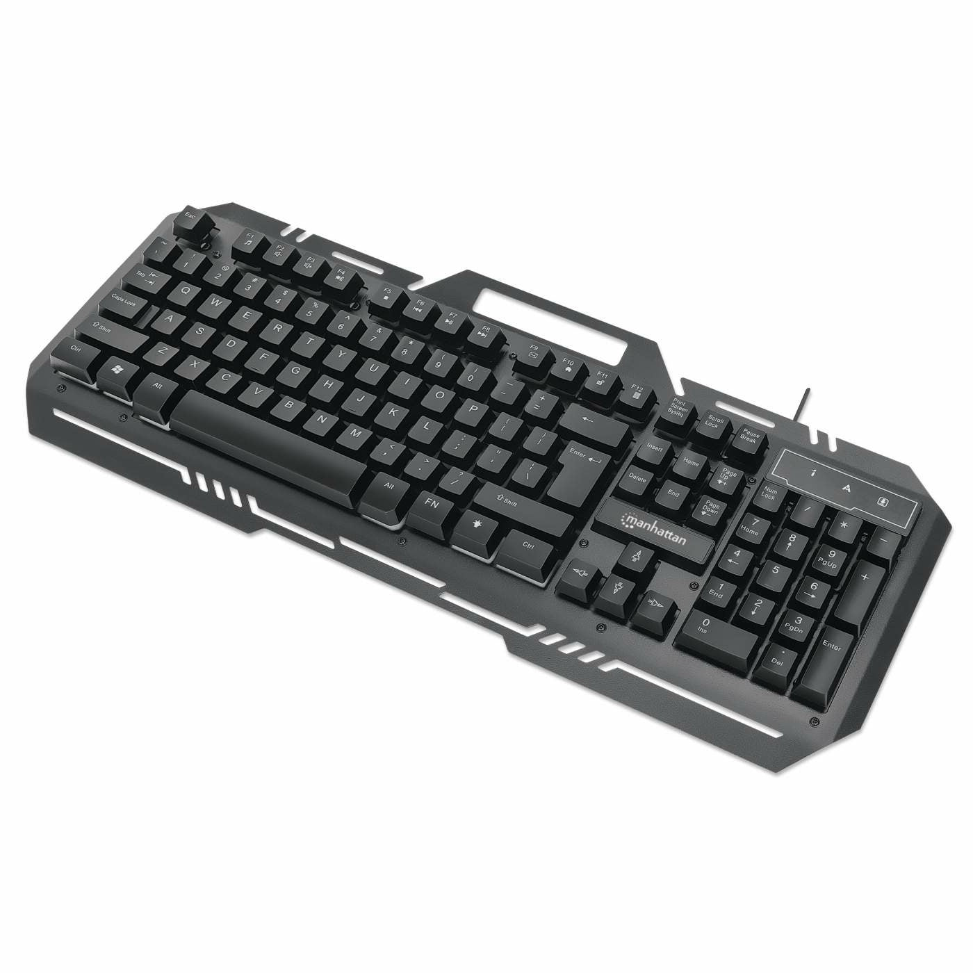 Teclado Gaming Manhattan Porta Celular Metalico (180610)