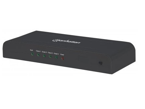 Video Splitter Manhattan 207515 Hdmi 4K De Puertos; Multiplica Una Señal Audio/Video Digital Alta Definición Hasta Para Cuatro Pantallas