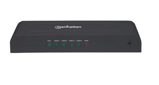 Video Splitter Manhattan 207515 Hdmi 4K De Puertos; Multiplica Una Señal Audio/Video Digital Alta Definición Hasta Para Cuatro Pantallas