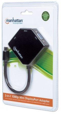 Adaptador Dp Mini M A Hdmi/Vga/Dvi H Pasivo 1080P Bl Manhattan 207713