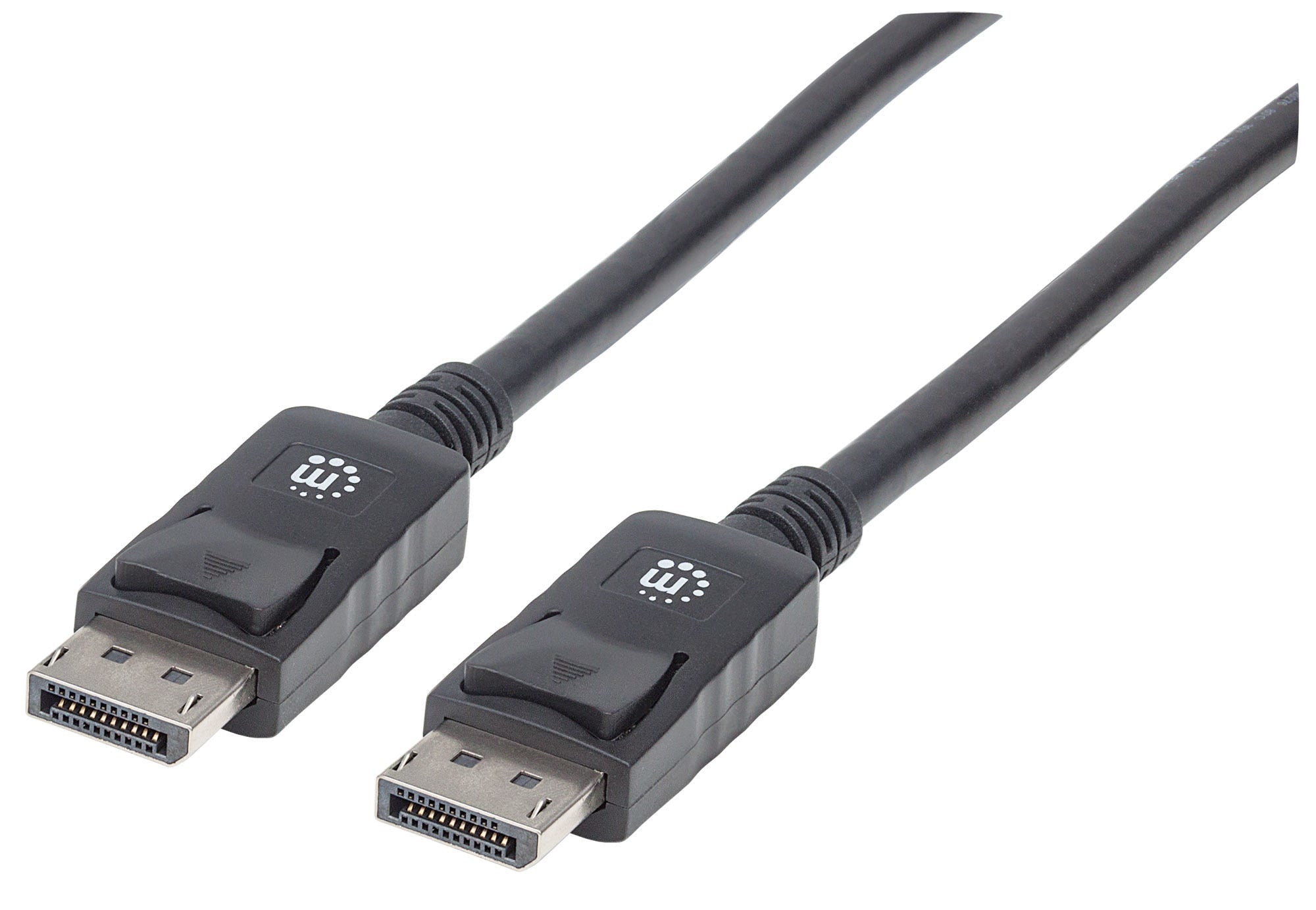 Cable Displayport Manhattan 307116 Macho A Blindado Negro 2 M; Resolución De Hasta 4K@60Hz