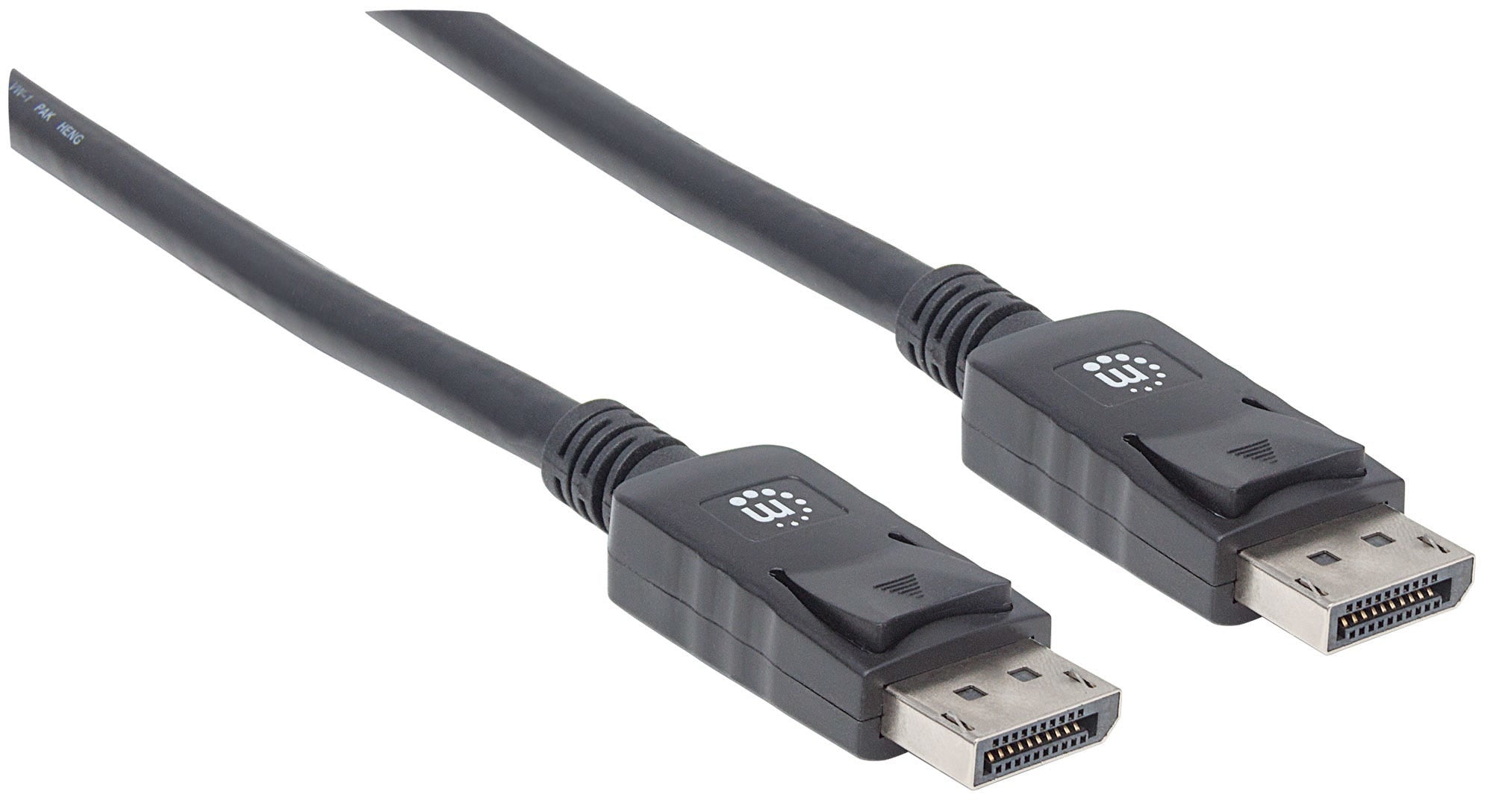 Cable Displayport Manhattan 307116 Macho A Blindado Negro 2 M; Resolución De Hasta 4K@60Hz