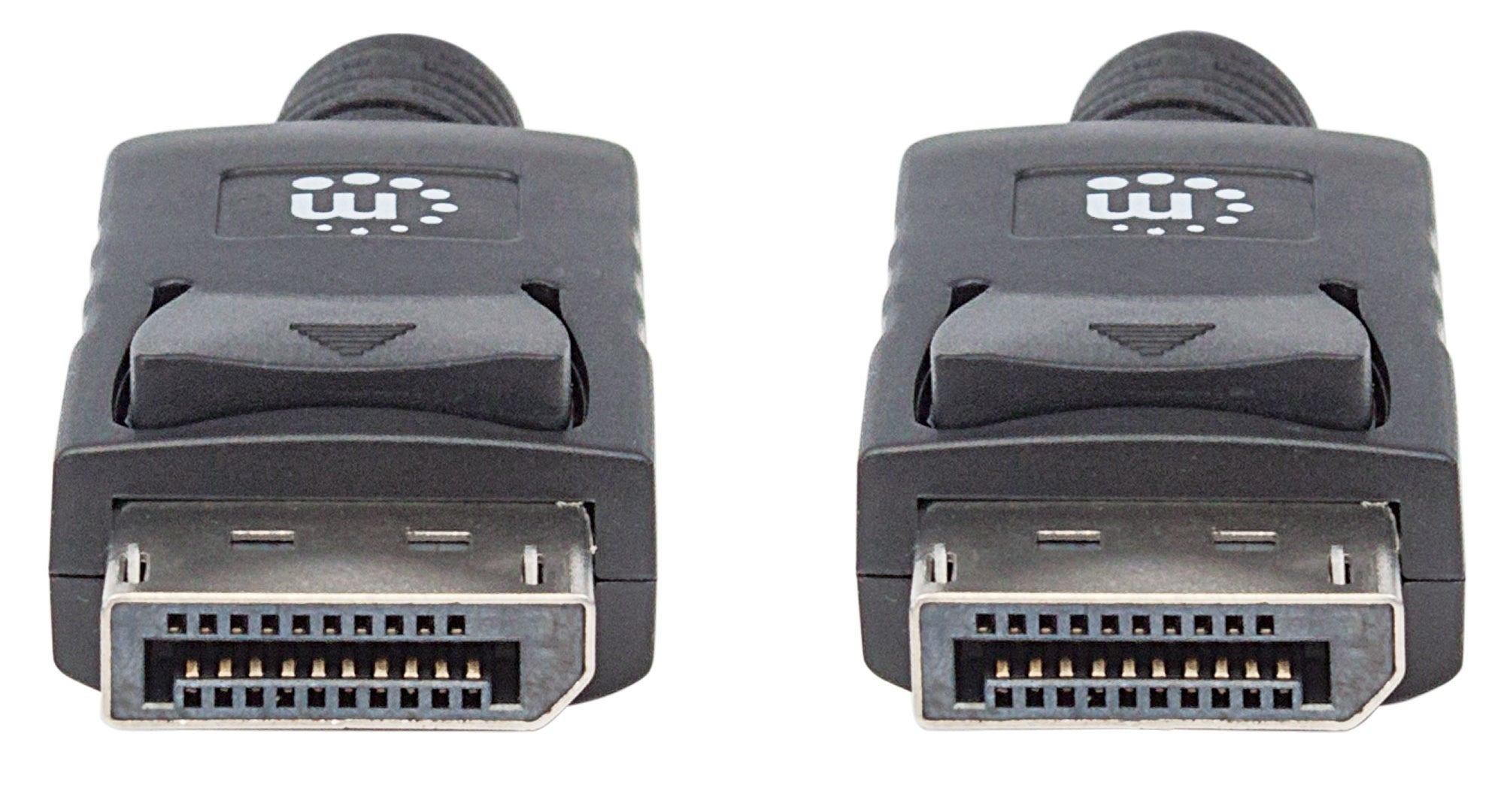 Cable Displayport Manhattan 307116 Macho A Blindado Negro 2 M; Resolución De Hasta 4K@60Hz