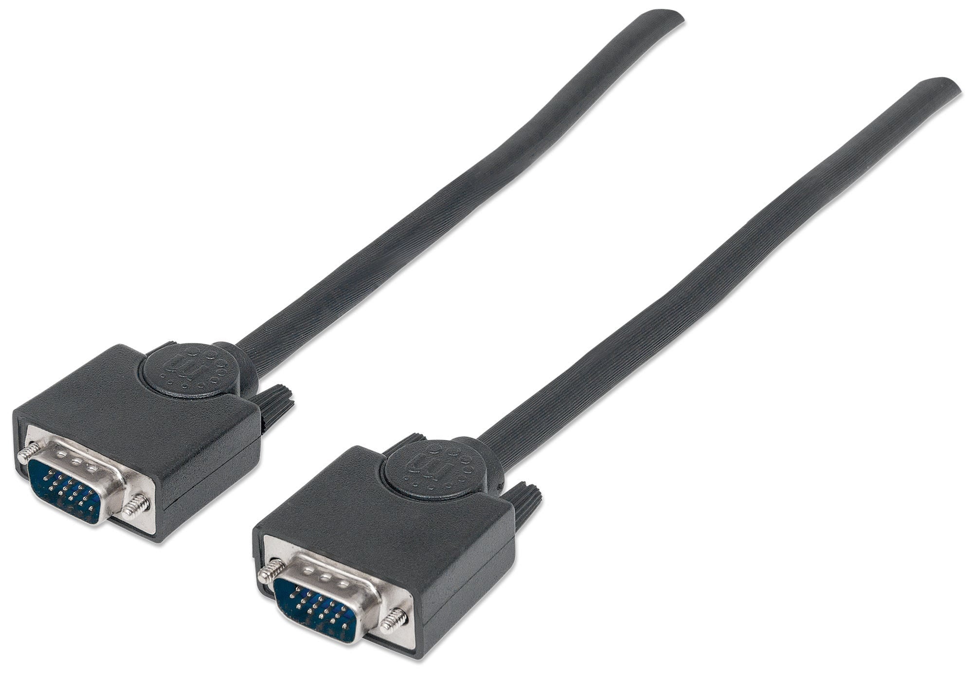 Cable Vga Manhattan 312721 Para Monitor Svga Hd 15 Macho A Macholongitud 4.5 Color Negro.