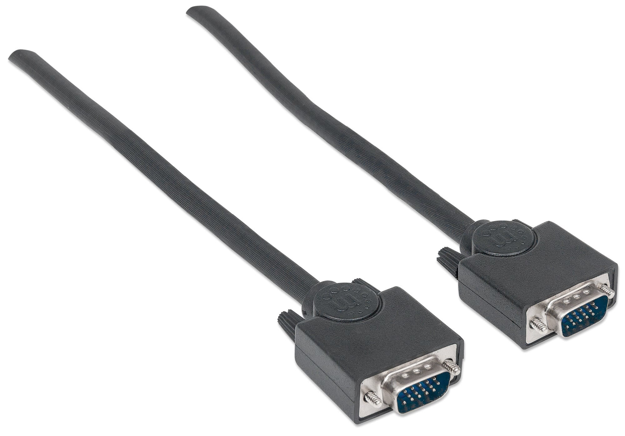 Cable Vga Manhattan 312721 Para Monitor Svga Hd 15 Macho A Macholongitud 4.5 Color Negro.