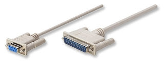 Cable Null Modem Serial Manhattan 314770 Db9 Db25 Macho/Hembra 18