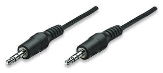 Cable Audio Manhattan 334594 Auxiliar 3.5Mm Macho Color Negro De 1.8M