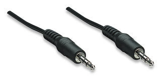 Cable Audio Manhattan 334594 Auxiliar 3.5Mm Macho Color Negro De 1.8M