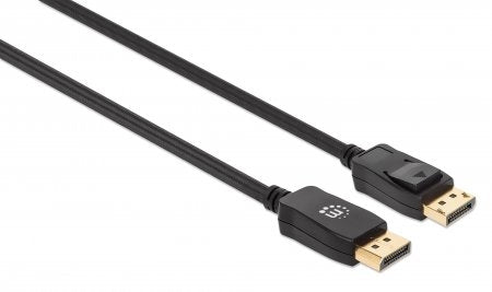 Cable Displayport Manhattan 353595 Macho A 1 Compatible Con 4K 144Hz Hdr Contactos Chapados En Oro Diseño Anti-Enredos Seguros Los Conectores