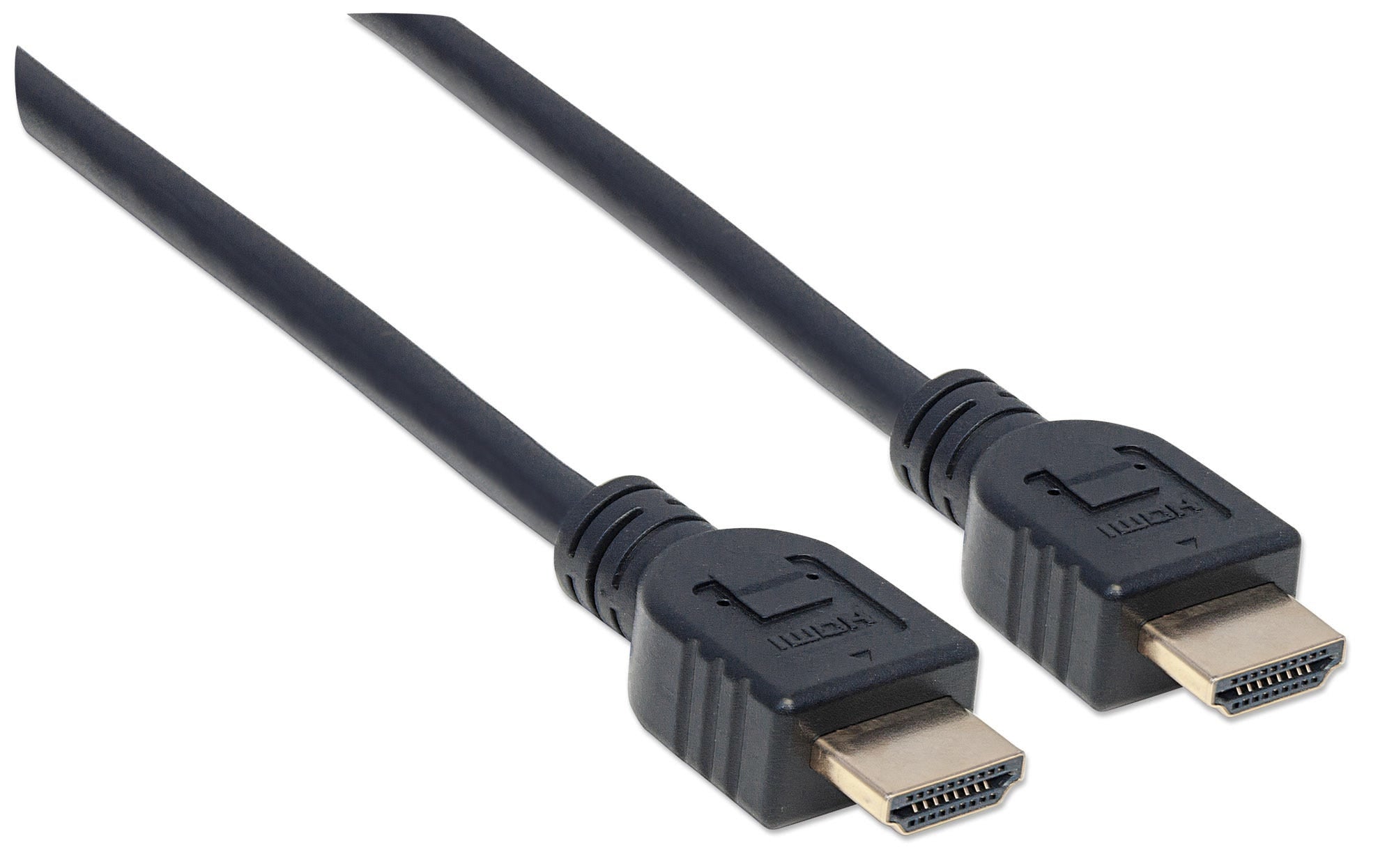 Cable Hdmi Manhattan 353922 De Alta Velocidad Con Ethernet Para Pared 1M Hec Arc 3D 4K Blindadocalificado Como Cl3 Negro.