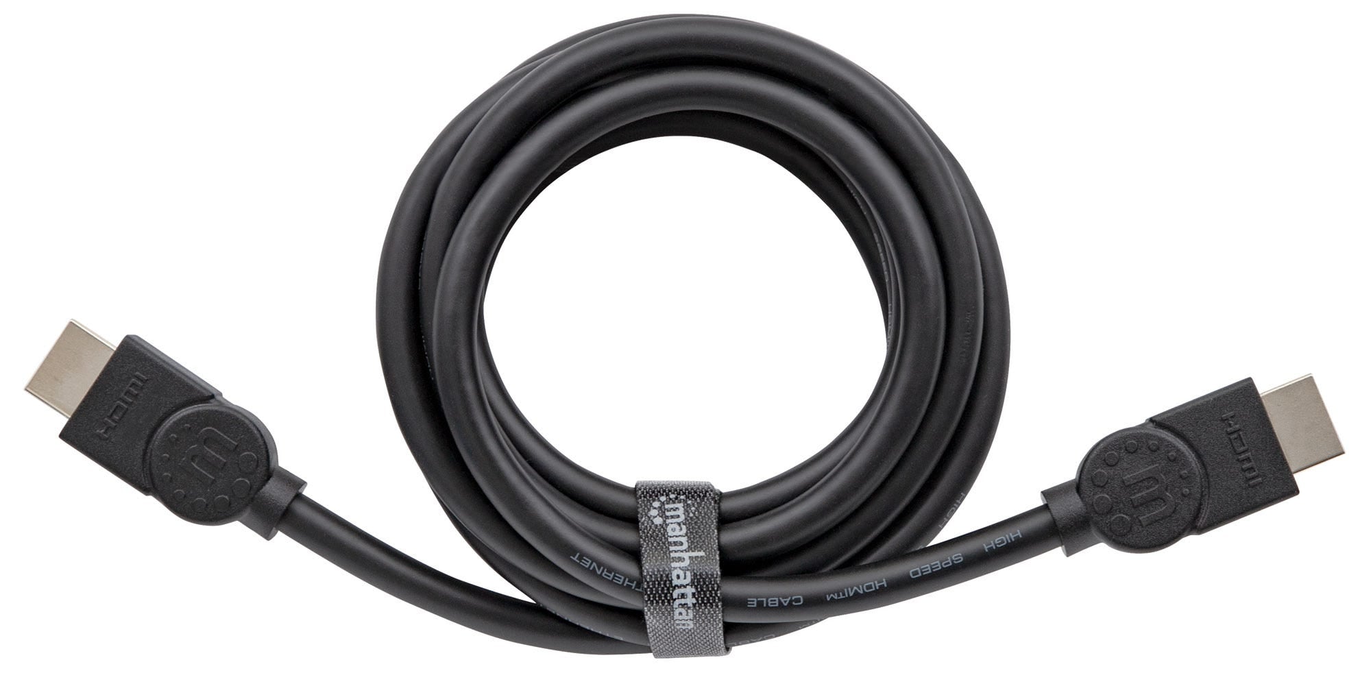 Cable Hdmi De Ultra Alta Velocidad Manhattan 354080 Hec Hdr Dinámico Vrr Qms Qft Allm Earc 3D 8K 60Hz Blindado 2 Color Negro