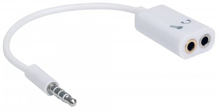 Cable Estereo 3.5Mm Manhattan 354561 Separador Audífono Y Micrófono Estéreo Convierte Puerto Trrs Una Conexión Separada De Trs Audífono/Micrófono