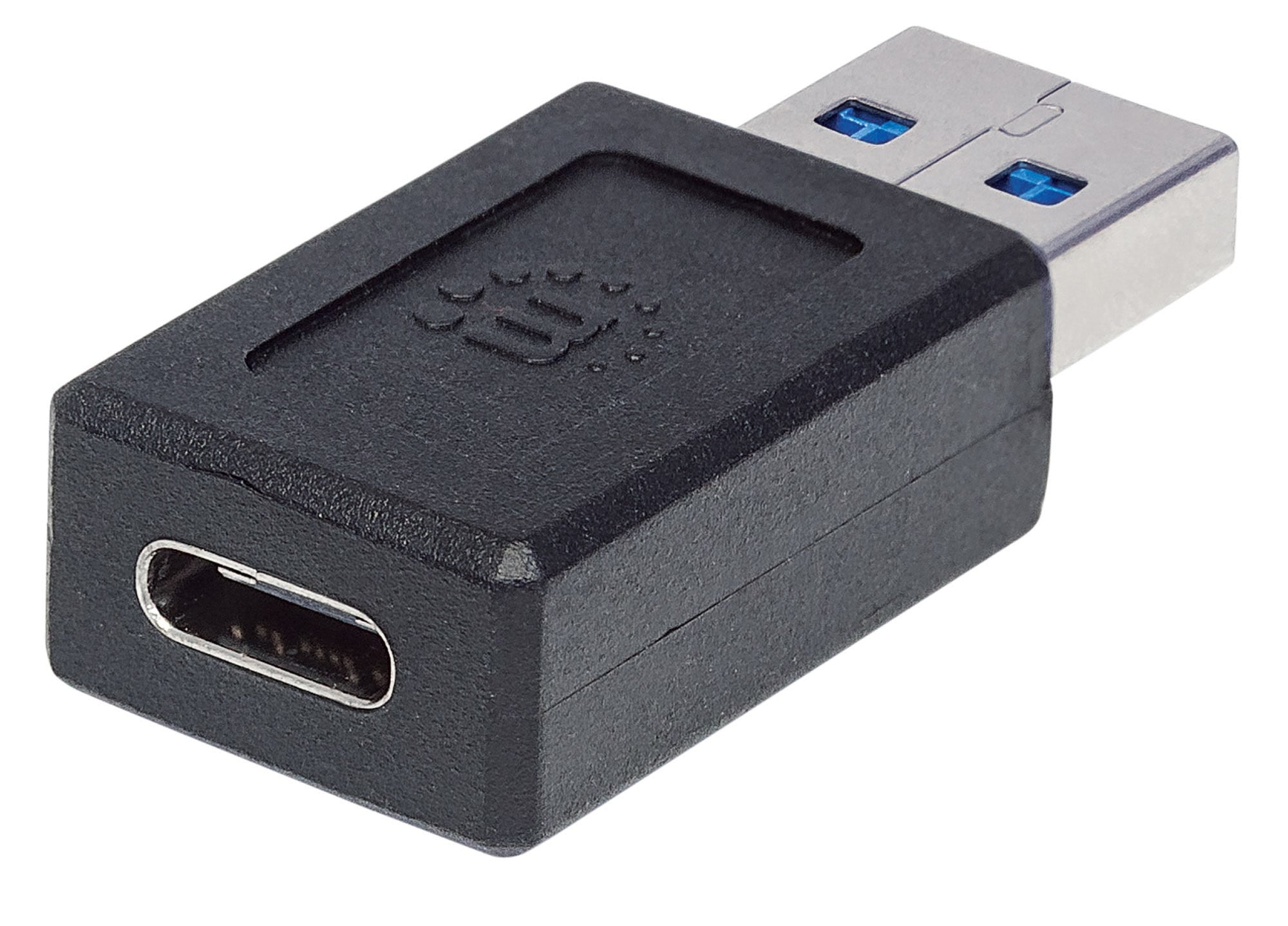 Adaptador Usb C Manhattan 354714 De Usb-A Usb-C Con Súper Velocidad 10 Gbps Negro.