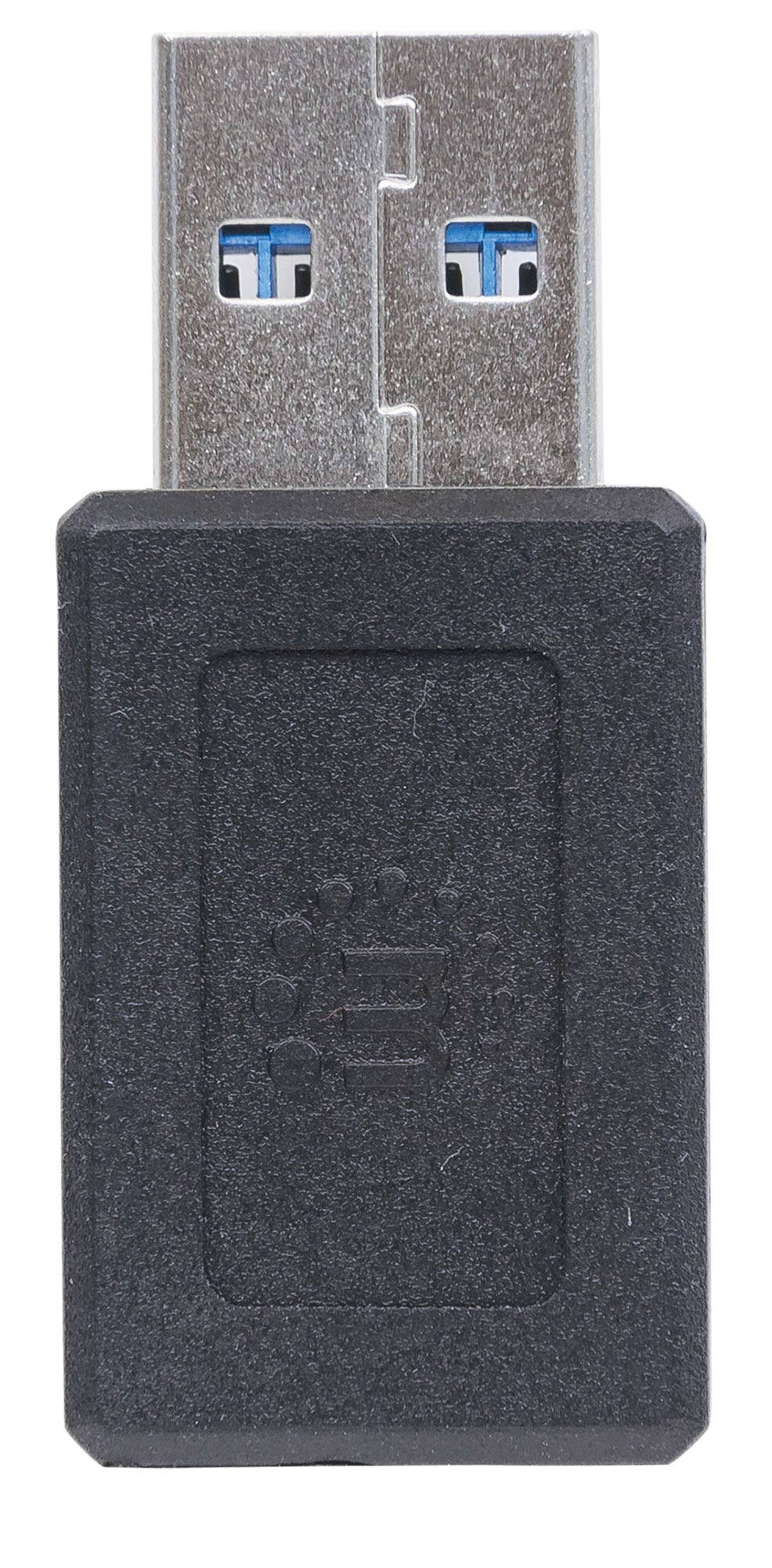 Adaptador Usb C Manhattan 354714 De Usb-A Usb-C Con Súper Velocidad 10 Gbps Negro.