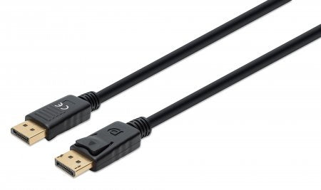 Cable Displayport 8K Manhattan 355568 V1.4 Macho A Soporta 4K 144Hz Hdr Contactos Chapados En Oro Forro De Pvc Y Conector Seguros.