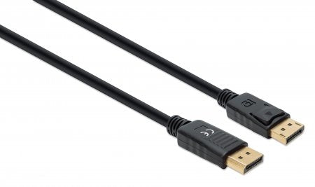 Cable Displayport 8K Manhattan 355568 V1.4 Macho A Soporta 4K 144Hz Hdr Contactos Chapados En Oro Forro De Pvc Y Conector Seguros.