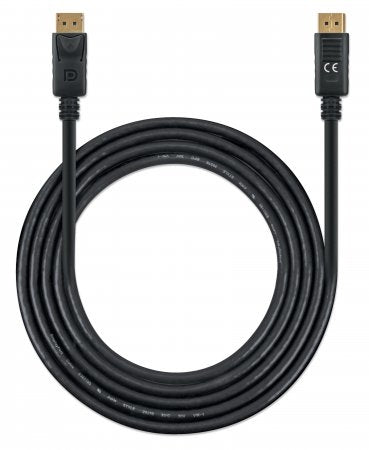 Cable Displayport 8K Manhattan 355575 Macho A Longitud 2 Contactos Chapados En Oro Forro De Pvc 2M.