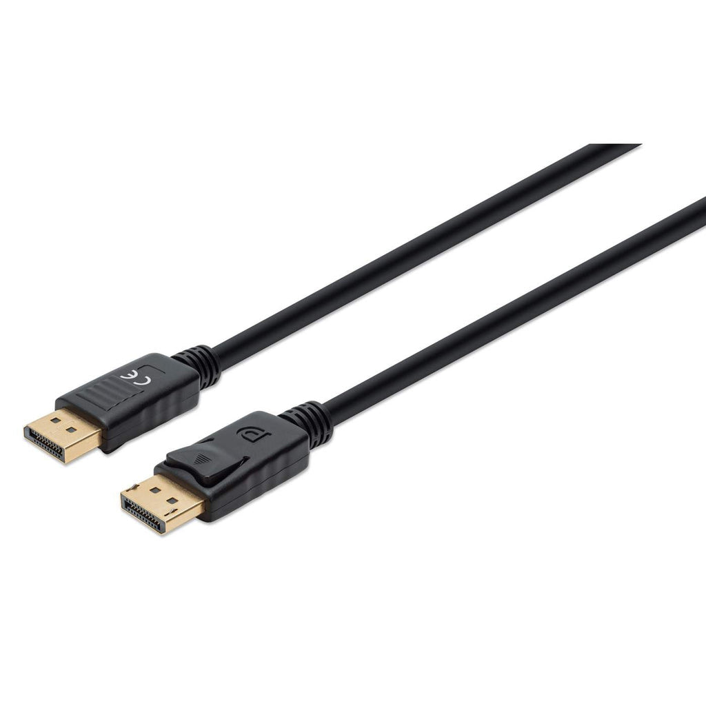 Cable Displayport 8K Manhattan 355582 Macho A Macho3 M; Soporta 4K 144Hz Hdr Contactos Chapados En Oro Forro De Pvc Y Conector Seguros Negro