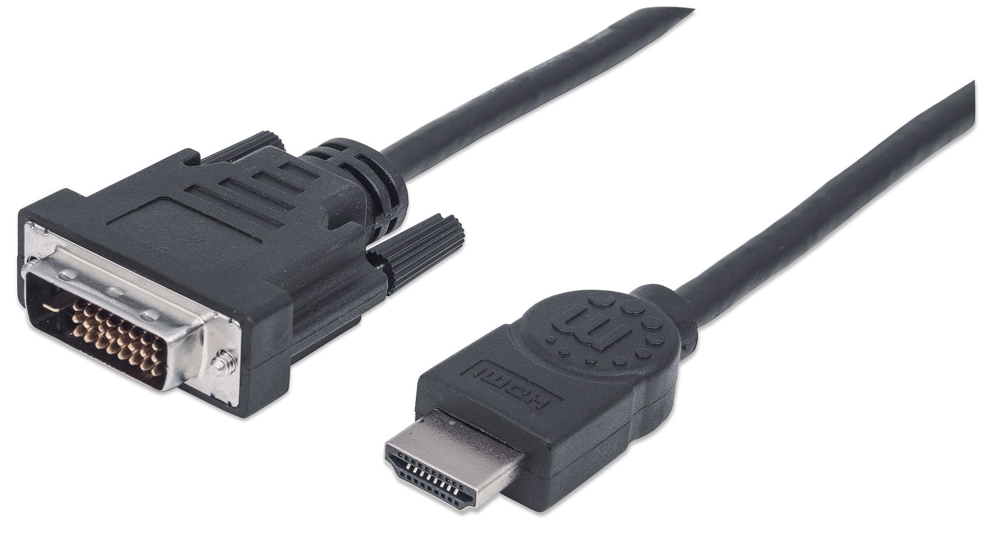 Cable Hdmi A Dvi Manhattan 372503 Macho Dvi-D 24+1 Enlace Dual Negro 1.8M.