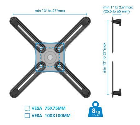 Adaptador Manhattan 461870 Kit De Montaje Para Monitores No Vesa (461870)