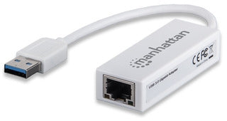 Tarjeta De Red Usb - Gigabyte Manhattan 506847 Adaptador 3.0 Rj-45 Gb Ethernet Agrega Una Conexión Gigabit Alta Velocidad Computadoras Potátiles.