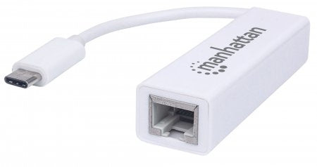 Adaptador Usb Tipo C Red Manhattan 507585 De Gigabit Compatible Con Macbook Y Chromebook Pixel.