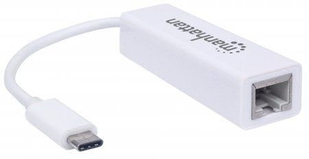 Adaptador Usb Tipo C Red Manhattan 507585 De Gigabit Compatible Con Macbook Y Chromebook Pixel.