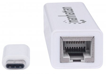 Adaptador Usb Tipo C Red Manhattan 507585 De Gigabit Compatible Con Macbook Y Chromebook Pixel.