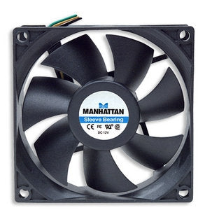 Ventilador Manhattan 700955 Para Fuentes De Poder / Gabinetes 80 Mm 3 Pines Rodamientos Tipo Sleeve Otorga Una Operación Confiable Y Tranquila