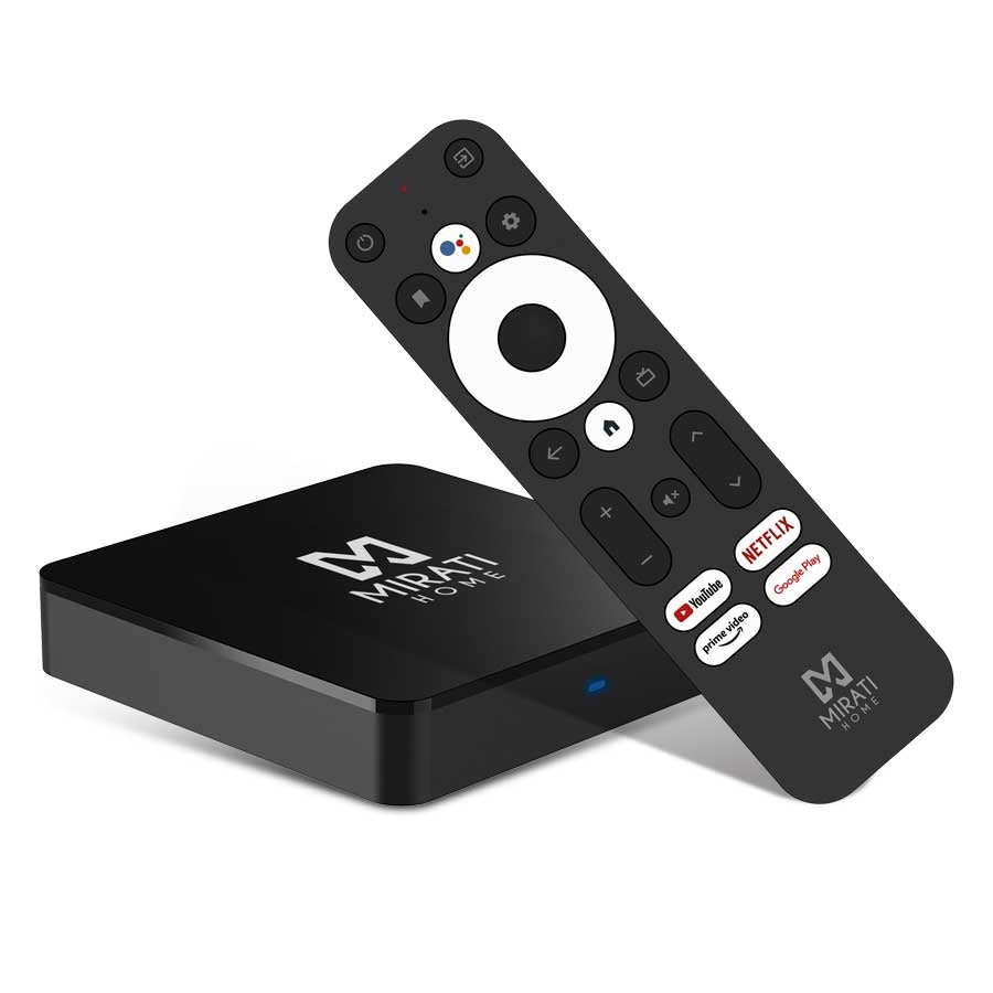 Smart Tv Box Mirati, Android Tv 1O Certificado/ 1Gb Ram / 8Gb Almacenamiento/ Full Hd/ Hdmi/ Usb /Micro Sd/ Wifi/ Rj45