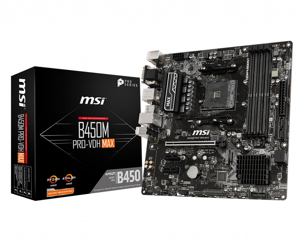 Mb Msi B450 Amd S-Am4 3A Gen/4X Ddr4 2666/Hdmi/Vga/Dvi/M.2/4X Usb 3.2/Micro Atx/Gama Media