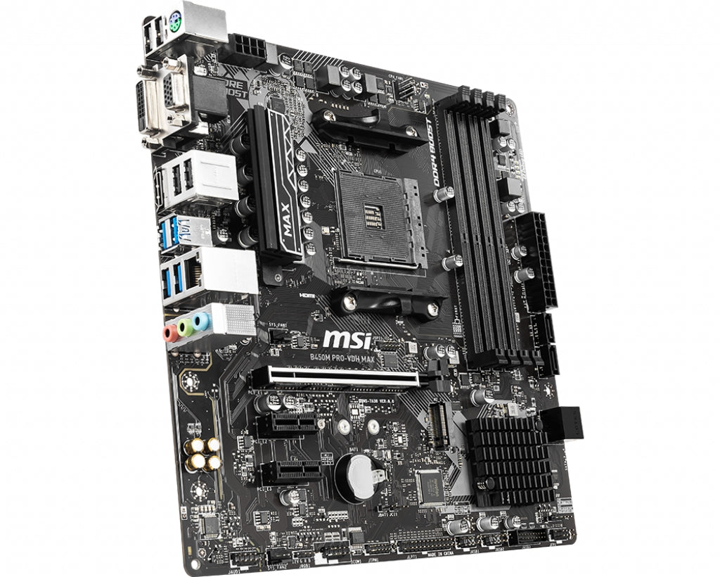 Mb Msi B450 Amd S-Am4 3A Gen/4X Ddr4 2666/Hdmi/Vga/Dvi/M.2/4X Usb 3.2/Micro Atx/Gama Media