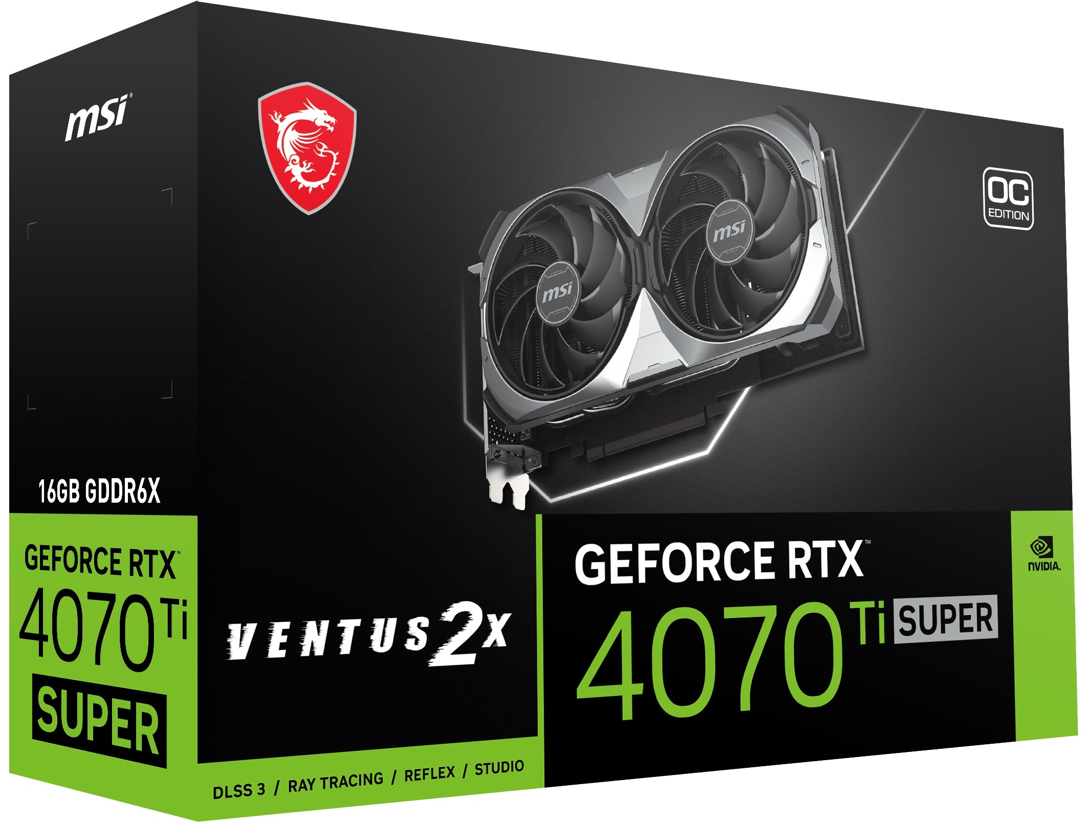 Tarjeta De Video Msi Geforce Rtx 4070 Ti Super 16G Ventus 2X Oc