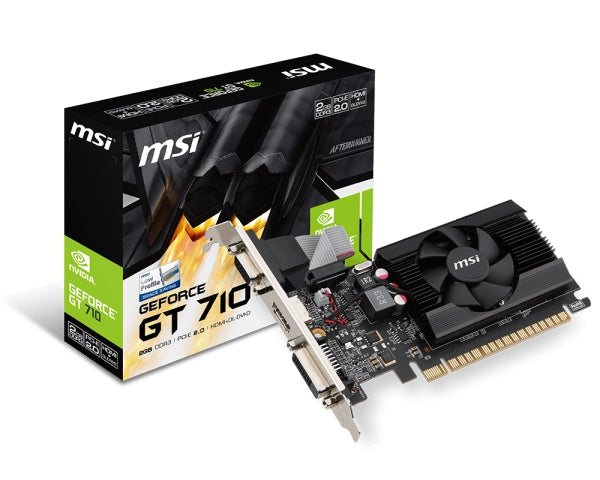 Tarjeta De Video Msi Geforce Gt 710 2Gd3 Lp Ddr3 Hdmi-Dvi-D Pcie 2.0